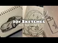 30 sketches ideas Aesthetic drawing