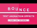 Bouncing Text Animation in CSS - Pure CSS Animation Effects