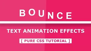 Bouncing Text Animation in CSS - Pure CSS Animation Effects