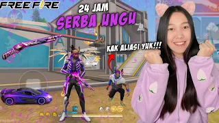 ALIANSI BARENG MUSUH KARENA PAKE SERBA UNGU SAMPE BOOYAH - FREE FIRE INDONESIA