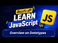 JavaScript Data Types Explained in Telugu Primitive vs Reference Types with Examples