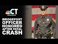 Memorial grows for Bridgeport officer after fatal crash