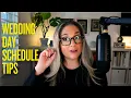 Wedding Day Schedule Tips