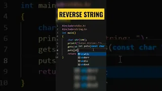 C Program to Reverse a String CodeWithHarry