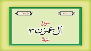 Surah 3 Chapter 3 Al I Imran Complete Quran With Urdu Hindi Translation 