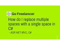 How do I replace multiple spaces with a single space in C