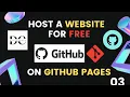 Host a Website for Free using GitHub Pages Full Stack Web Development in Under 8 Months