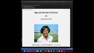 Real-Time Age and Gender Prediction in Python Upload Image or Use Webcam Programming Concepts