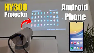 hy300 projector connect android phone wired and wireless