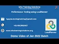 Performance Testing using LoadRunner Demo Pls contact or whatsapp us on 91-8019952427 to enroll