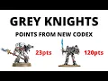 Grey Knights - Points Costs from the New Codex Reviewed and Discussed