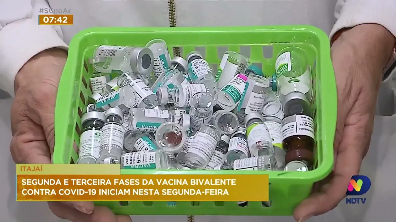 Reforço da vacina bivalente para grupos prioritários começa a ser aplicado nesta 2ª feira, em Itajaí