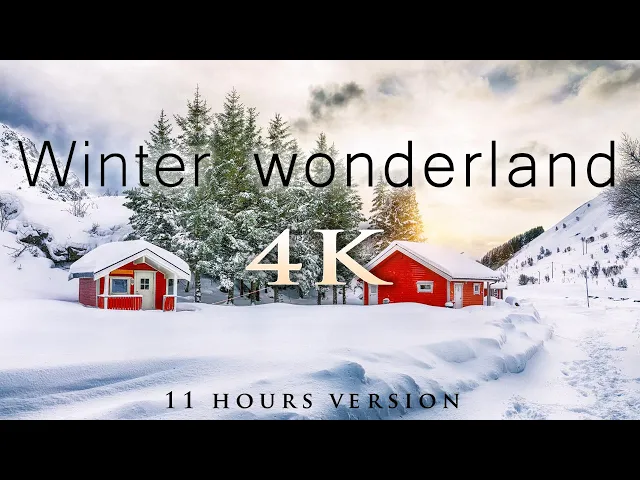 Download MP3 [4K] 11 Hours of Winter Wonderland + Calming Piano Music for Relaxation, Stress Relief [UHD]