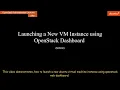 OpenStack Dashboard and Launching an Instance - V1
