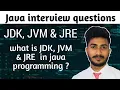 java interview questions what is JDK JVM and JRE in java programming