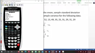 Sample Standard Deviation by TI84 Plus
