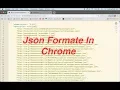 how I formate json data in chrome browser