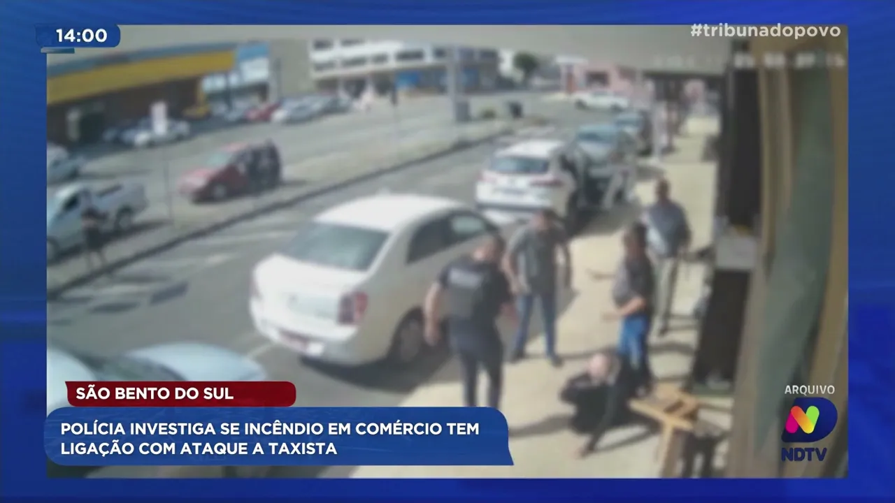 Polícia investiga possível relação entre incêndio em comércio e ataque a taxista