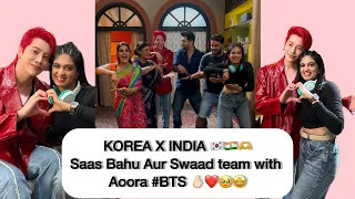 Aoora on Indian TV Set?! Fun BTS at Saas Bahu Aur Swaad ๐คฉ๐ซฐ๐ป๐ฎ๐ณ๐ฐ๐ท #balajitelefilms #indokorean #bts