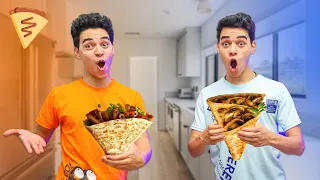 تحدي الطبخ افضل واحد يعمل كريب فاجانا بعض 