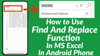 How to Use Find and Replace Function in Excel in Android Phone Find And Replace in Excel in Mobile
