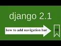 Django 2 1 How to add navigation bar Hindi