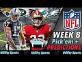 NFL Week 8 Predictions and Pick Em I Picks for every game in the NFL of Week 8