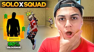 VELOCIDADE NÍVEL HACKER NA RANQUEADA SOLO VS SQUAD!! FREE FIRE MOBILE