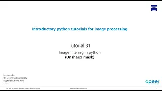Tutorial 31 - Image filtering in python