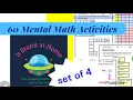 Mental Math Daily Activities Mat oku Memory Math Activities - 60 Math Activities