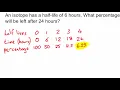 Solving half life problems