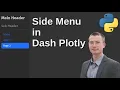 Side Bar Menu in Dash Plotly Python Tutorial