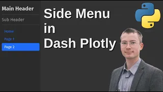 Side Bar Menu in Dash Plotly Python Tutorial