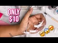 DIY ACRYLIC NAILS AT HOME - WHITE FRENCH TIPS KISS NAIL KIT