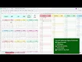 Smart Calendar Spreadsheet Template Yearly Excel Google Sheets Planner Year at Glance Calendar