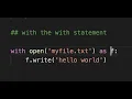 Resource Exception Handling using Python s with statement