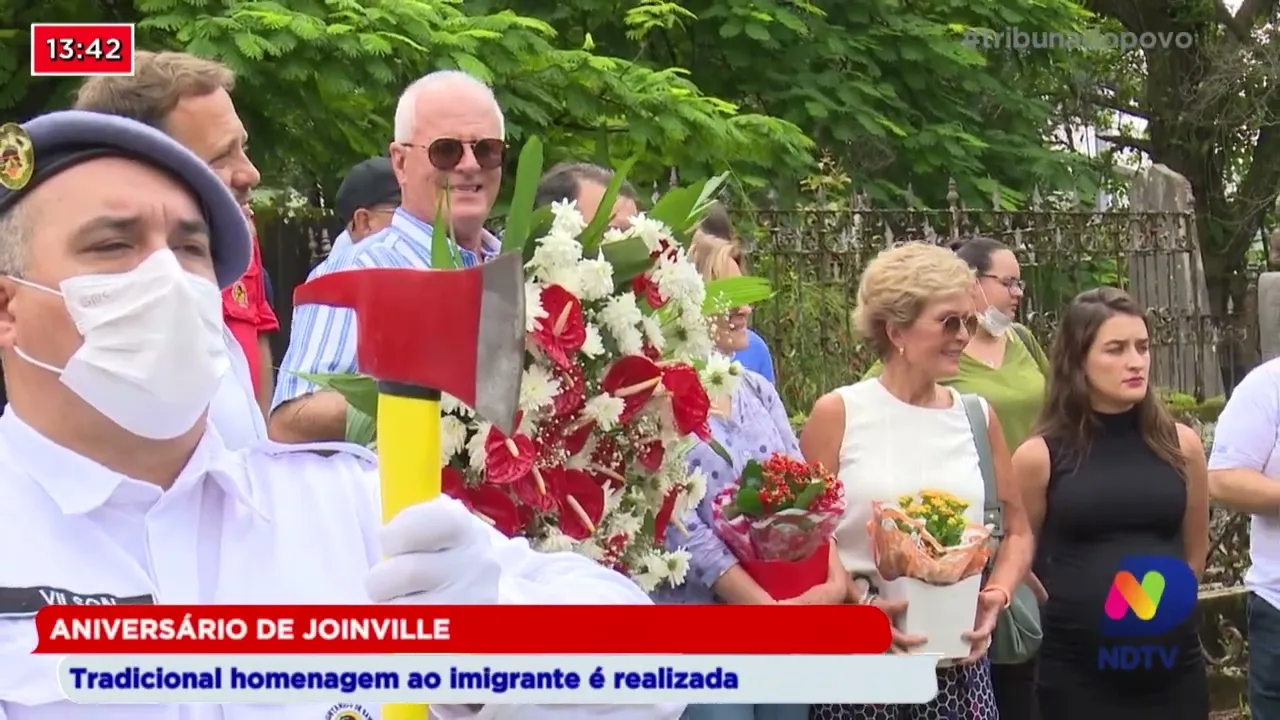Aniversário de Joinville: Tradicional homenagem ao imigrante é realizada