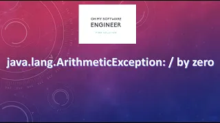 Java Tutorial on java lang ArithmeticException by zero ArithmeticException Arithmetic