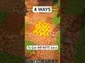 The 4 Ways to Get INFINITE Lava in Minecraft