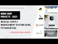 Medical Supply Management DBMS mini Project Using Python-flask Mysql Free Source Code Report