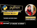 5 Variable and data types Basic to advance Level Python Course 2025