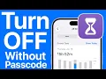 How To Turn Off iPhone Screen Time Without