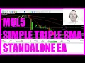 MQL5 TUTORIAL - SIMPLE TRIPLE SMA STANDALONE EXPERT ADVISOR