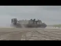 Navy Hovercraft On Public Beach