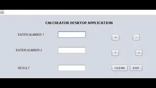 1 GUI Calculator Desktop Application in Java using Java Swing AWT and Netbeans IDE
