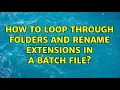 How to loop through folders and rename extensions in a batch file 3 Solutions