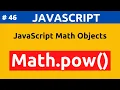 Javascript Math Pow Method In Hindi Part 46