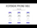 Build responsive pricing table in html css