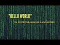 Hello World in 20 programming languages