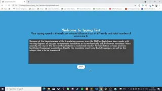 Typing Test Website made using HTML CSS and JavaScript
